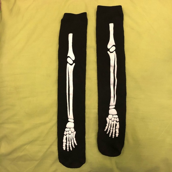 Accessories - 💀 Glow in the Dark Skeleton Knee Socks 💀